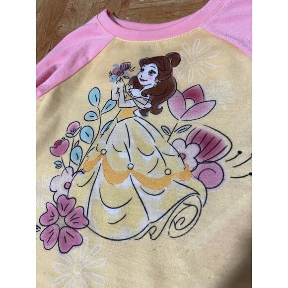 Disney Princess Belle Pajama Set Size 3 Long Sleeve - Picture 4 of 7
